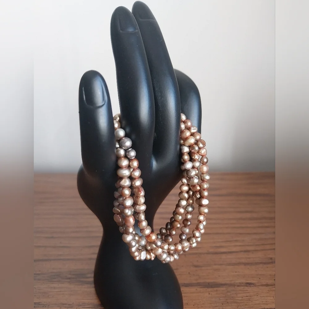 Freshwater Pearl Multi-Strand Bracelet - Picture 7 of 13
